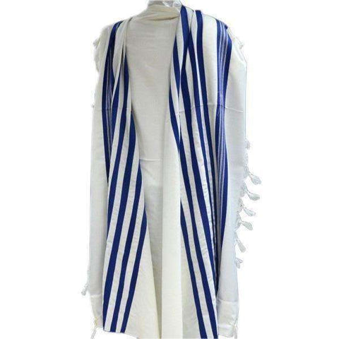 Prima AA Wool with Blue Stripes Tallit