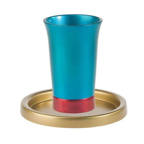 Turquoise and Gold Yair Emanuel Anodized Aluminum